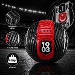 Mubx Beşiktaş Lisanslı Futbol Topu No:5 430GR Maç Topu - Beyaz - Siyah