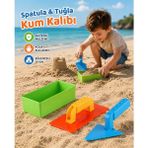 Mubx Oyuncak Kum Kalıbı Seti Spatula Tuğla Kalıbı Plaj Oyuncağı Seti
