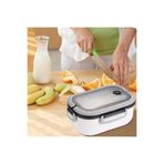 MUBX Taşınabilir Yemek Kabı Lunch Box 2 Katlı Diyet Beslenme Kutusu Saklama Kabı Çatal Kaşıklı Sefer Tası