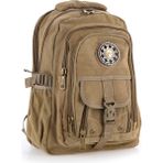 Mucco Ççs CCS51413 Bej Kanvas Kumaş Unisex Suya Dayanıklı Çok Cepli Sırt Çantası - Standart