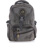 Mucco Ççs CCS51414 Gri Kanvas Kumaş Unisex Suya Dayanıklı Çok Cepli Sırt Çantası