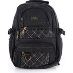 Mucco Ççs Siyah CCS51411 Kanvas Kumaş Unisex Suya Dayanıklı Çok Cepli Sırt Çantası - Standart