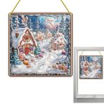 Mücevher Boyama Noel Çelenk, Kristal Boyama Noel Süsleri - Akrilik Kurulu Mücevher Boyama - Ağaç Kolye, Oturma Odası, Yatak Odası İçin Dekoratif Boyama Kristal Rhinestones Duvar Sanatı Akrilik