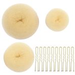Much Hotter Donut Bun Maker, 3 adet Donut Bun Hair Bun Maker, 10 adet Donut Çorap Topuz Halkası Şekillendirici Makinesi (Bej)