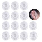 MUCHEN SHOP Kulak kapağı, tek kullanımlık kulak koruyucu, 100 adet şeffaf kulak koruyucu folyo, su geçirmez, kulak kapağı, duş, banyo, spa, saç boyası, salon için