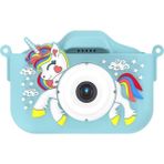 Muchen Yeni Çocuk Kamera Fotoğraf Çekebilir, Video Kaydedebilebilir Hd Çift Fotoğraf Dijital Küçük Slr Oyuncak Hediye (Yurt Dışından) - Mavi