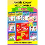 Mucit Dino Yayınları 1. sınıf Tavsiyeli Hızlı Okuma Kitabı Seti - Karesel Metinlerle Okuma Hızını Artıran Alıştırmalar