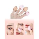Mucit Home 5 Adet Mini Kozmetik Puf Parmak Yüz Makyaj Sünger Concealer Göz Altı Kapatıcı