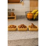 Mucit Home Bambu 3'lü Kare Çerezlik Reçellik Lokumluk - (No Color) - 0