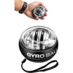 Mucit Home Gyro Ball El Bilek Egzersiz Topu El Kol Bilek Güçlendirme Kas Kuvvet Fitness Spor Egzersiz - Siyah - Orta