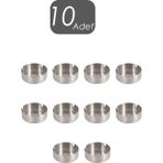 Mucit Home Küllük Metal Küllük Paslanmaz Çelik 10 Lu Kül Tablası Küllük Seti