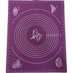 Mucit Home Silikon Hamur Açma Matı Büyük Boy Mor Renk