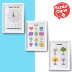 Mucit Panda Yazdır-Oyna 10'lu Eğitici Poster Seti (İngilizce)