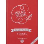 Mucize Sensin Yengeç Burcu Sembollü Süresiz Tarihsiz Kırmızı Lacivert Sert Kapak 192 Sayfa Büyük Boy 25x17 cm Ajanda