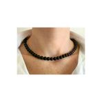 Mucize Taş Oniks Taşı Doğaltaş Kolye 8 Mm KLONK0351