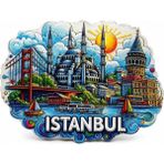 Mudanis Istanbul Temalı Silikon Buzdolapı Süsü Magnet ALK5373