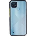 Mudanis Realme C21 Kılıf Miami Şeffaf Silikon - Lacivert