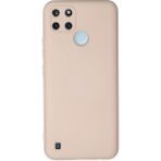 Mudanis Realme C25Y Kılıf Nano Içi Kadife Silikon - Pudra