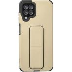 Mudanis Samsung Galaxy A22 Kılıf Mega Standlı Silikon - Gold