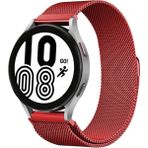 Mudanis Samsung Galaxy Watch 4 Metal Mıknatıslı Kordon (Saat Değildir) - Kırmızı