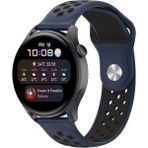 Mudanis Watch 20MM Spor Delikli Kordon (Saat Değildir) - Lacivert-Siyah - Renkli - Standart