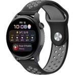 Mudanis Watch 20MM Spor Delikli Kordon (Saat Değildir) - Siyah-Gri - Renkli - Standart