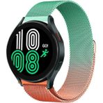 Mudanis Watch 22MM Metal Mıknatıslı Kordon (Saat Değildir) - Turuncu-Yeşil - Renkli - Standart