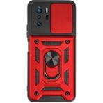 Mudanis Xiaomi Poco X3 Gt Kılıf Pars Lens Yüzüklü Silikon - Kırmızı