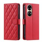 MUDASANQI Kredi Kartı Tutuculu Huawei P50 Cüzdan kılıfı, Yumuşak PU Deri Manyetik Bilek Omuz Askısı, Flip Folio Kitap PU Deri Telefon Kılıfı Darbeye Dayanıklı Kılıf Kadın (Renk: Vermelho)