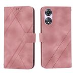 MUDASANQI Oppo A17 Kart Yuvalı Kılıf ile Uyumlu, PU Deri Kayışlı Bileklik Kapaklı Kılıf Manyetik Kapatma ve Destek Çubuğu ile Uyumlu Kadın Cüzdan Kılıf Moda Cüzdan Çapraz Çanta (Renk: Pembe