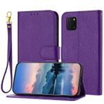 MUDASANQI Samsung Galaxy A81/M60S/Note 10Lite ile Uyumlu Cüzdan Kılıf, Kadın ve Erkeklerle Uyumlu, Kart Tutuculu Kapaklı Deri Kılıf, Darbeye Dayanıklı TPU İç Kabuk Telefon Kılıfı ve Destek Çubuğu (Renk: Mor)