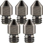 Mudder Sertleştirilmiş Çelik Alet Yüksek Sıcaklık Sivri Aşınmaya Dayanıklı MK8 Nozullar 0,4 mm/1,75 mm 3D Yazıcı Makerbot, Creality CR-10 All Metal Hotend ile Uyumlu, Ender 3/ Ender3 pro, Prusa i3 (5)