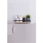Mudesa Banyo Rafı Ahşap Metal Banyo Havluluk Raflı Duvara Monte Sabunluk