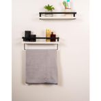 Mudesa Banyo Rafı Ahşap Metal Banyo Havluluk Raflı Duvara Monte