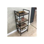Mudesa MDSMRF0000000003 Metal Ahşap Desenli Dekoratif Antre Rafı Anahtarlık Ayakkabılık Salon Dekoratif Açık Dolap Dresuar