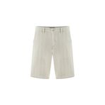 Mudo Erkek Bej Rengi Çizgili Straight Fit Chino Şort