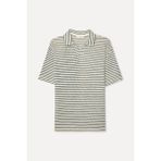 Mudo Erkek Kırık Beyaz Çizgili Comfort Fit Polo Yaka T-Shirt