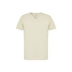 Mudo Erkek Taş Rengi Henley Yaka Kısa Kollu T-Shirt