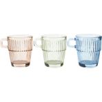 Mudo Home Bloom Espresso 3'lü Fincan Seti - 120 ml - Renkli