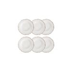 Mudo Home Ekru 6 Lı Çukur Yemek Tabağı Seti 24cm -