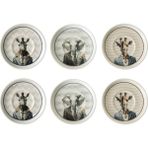 Mudo Home Iconıc 6'lı Çay Tabağı Seti Çok Renkli Porselen Yuvarlak 11 x 11 cm Zarif Tasarım - RENKSİZ