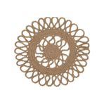 Mudo Home Jüt Desenli Amerikan Servis 37 CM - Flower Hasır