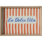 Mudo Home LA DOLCE VITA DEKORATİF TEPSİ 31X42 CM - RENKSİZ - Turuncu
