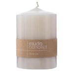 Mudo Home Sütun Mum Beyaz 7x10 cm