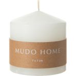 Mudo Home Sütun Mum Beyaz 7X7CM - RENKSİZ
