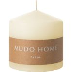 Mudo Home SÜTUN MUM KREM 7X7CM - RENKSİZ - Ekru