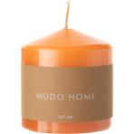 Mudo Home SÜTUN MUM TURUNCU 7X7CM - RENKSİZ