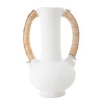 Mudo Home Wicker Vazo Beyaz 18X17X33cm