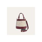 Mudo Kadın Bordo Desenli Bucket Omuz Çantası