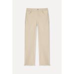Mudo Kadın Ekru Cropped Flare Fit Pantolon